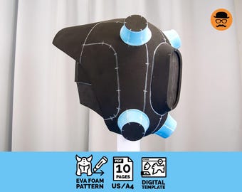 Invader No.3 (2in1) - DIY Printable EVA Foam Helmet Pattern for Cosplay, scalable PDF template