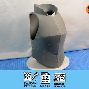 Female chest armor No.6 - DIY Printable EVA Foam Armor Pattern for Cosplay, scalable PDF template