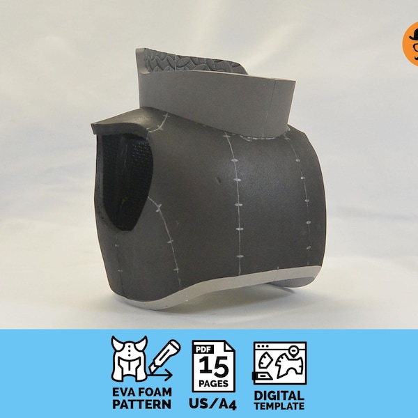 Armadura de pecho n.° 4: patrón de espuma EVA imprimible para cosplay (plantilla PDF escalable).