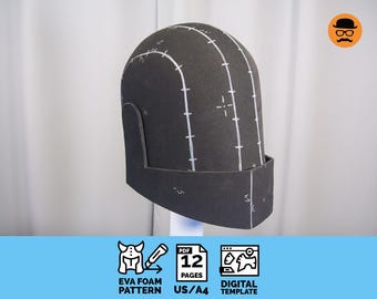Helmet Pdf Pattern Gladiator No.1: DIY Printable EVA Foam Helmet Pattern for Cosplay ...