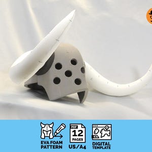 Barbarian No.4: DIY Printable EVA Foam Helmet Pattern for Cosplay, scalable PDF template