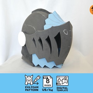 Dragon Hunter - DIY Printable EVA Foam Helmet Pattern for Cosplay, scalable PDF template