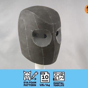 DIY Basic Helm No7 - digitales Schnittmuster für EVA Foam, tolle und einfache Form für viele Cosplay Projekte