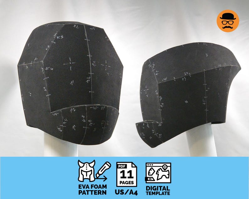 Helmet Pdf Pattern Alien Helmet No.2 - DIY Printable EVA Foam Helmet Pattern for Cosplay ...
