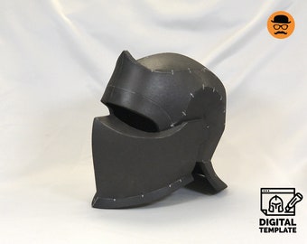 DIY Knight helmet No5 template for EVA foam & crafting Help Book!