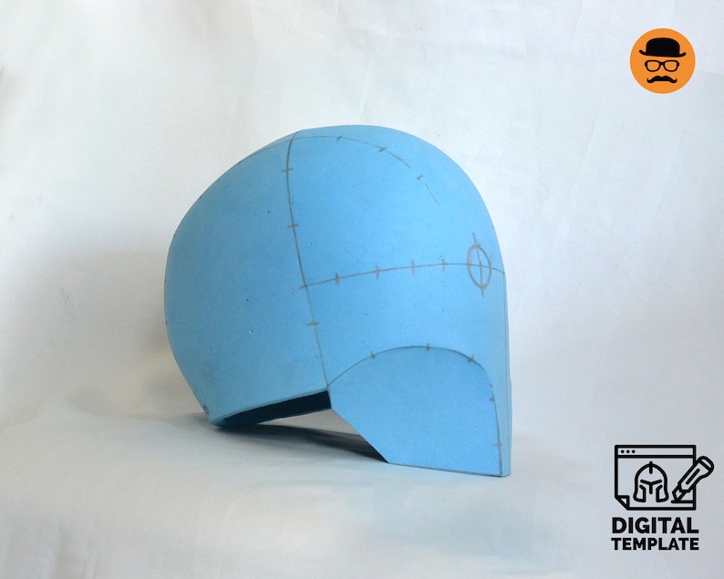 Rymdhjälm - DIY utskrivbar EVA-skumhjälmmönster för cosplay, skalbar PDF-mall bild 5