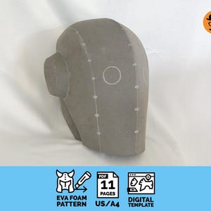Space Guard - DIY Printable EVA Foam Helmet Pattern for Cosplay, scalable PDF template