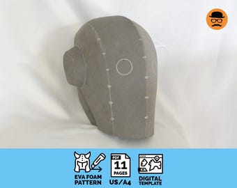 Space Guard - DIY Printable EVA Foam Helmet Pattern for Cosplay, scalable PDF template