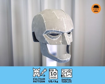 Vigilante Cowl - Druckbares DIY EVA Foam Cosplay Muster, anpassbare PDF-Vorlage