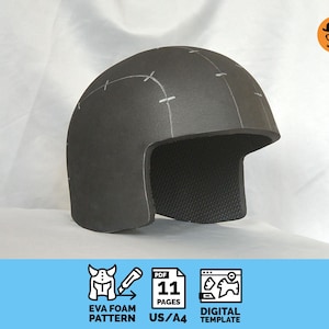 Basic army helmet: DIY Printable EVA Foam Helmet Pattern for Cosplay, scalable PDF template