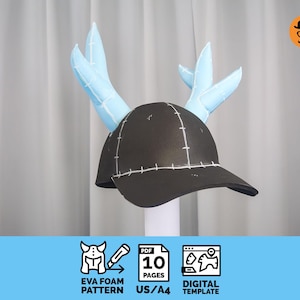 Baseball Cap - Printable DIY EVA foam cosplay pattern, scalable PDF template