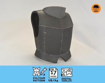 Medieval Chest Armor No.1 - Printable DIY EVA foam cosplay pattern, scalable PDF template