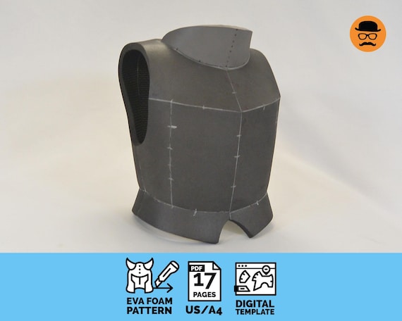 Medieval Chest Armor No.1 - Printable DIY EVA foam cosplay pattern, scalable PDF template