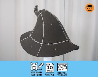 DIY-patroon bosheksenhoed – EVA-schuimcosplay (pdf-sjabloon)