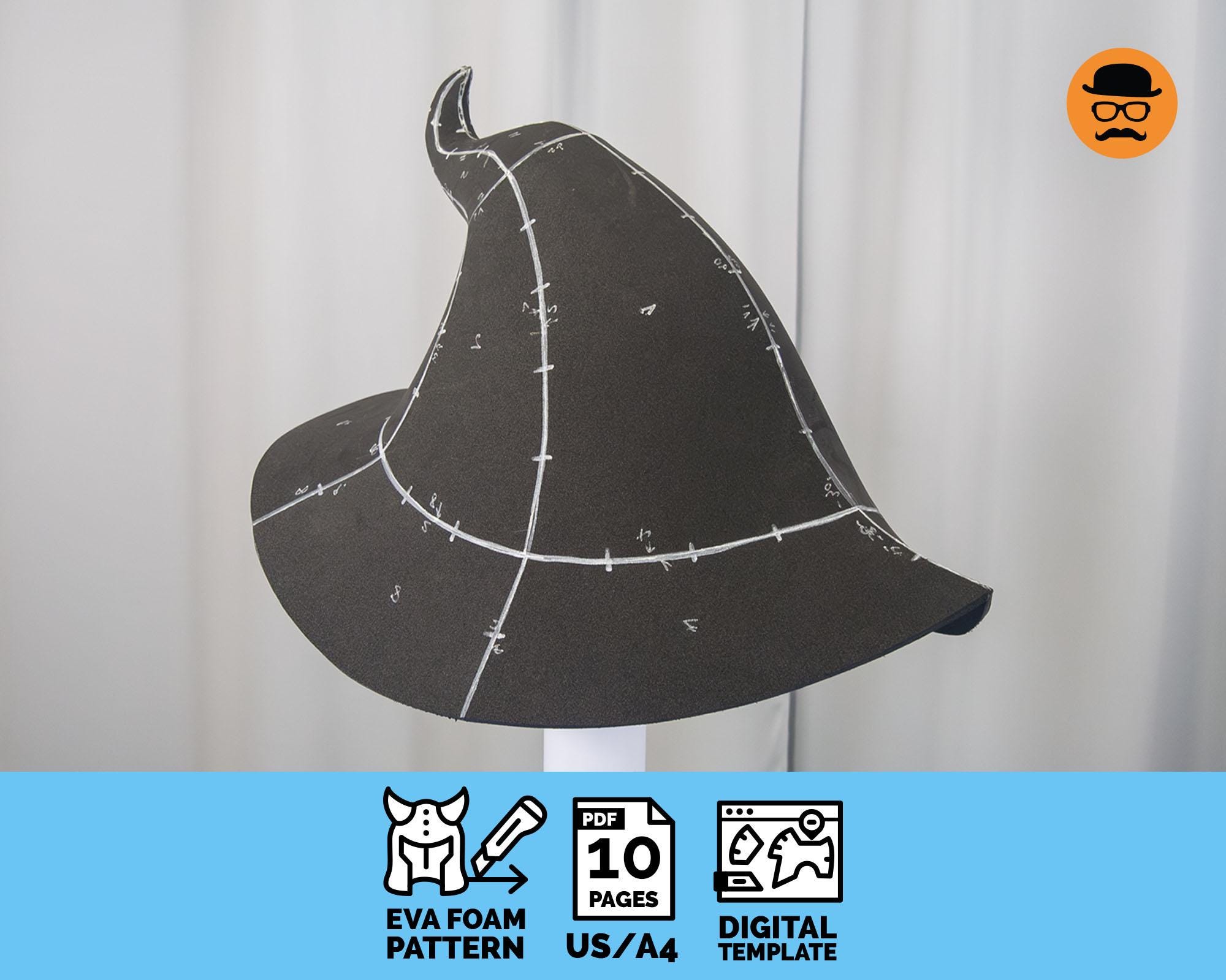 森の魔女帽子のDIYパターン - EVAフォームコスプレ（PDFテンプレート） - Etsy 日本, image size:2000x1600