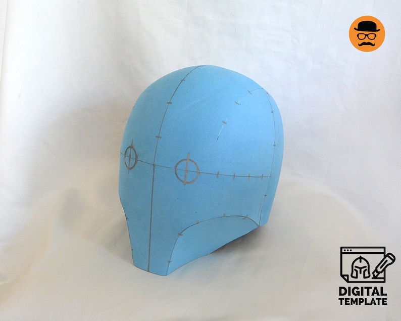 Rymdhjälm - DIY utskrivbar EVA-skumhjälmmönster för cosplay, skalbar PDF-mall bild 4
