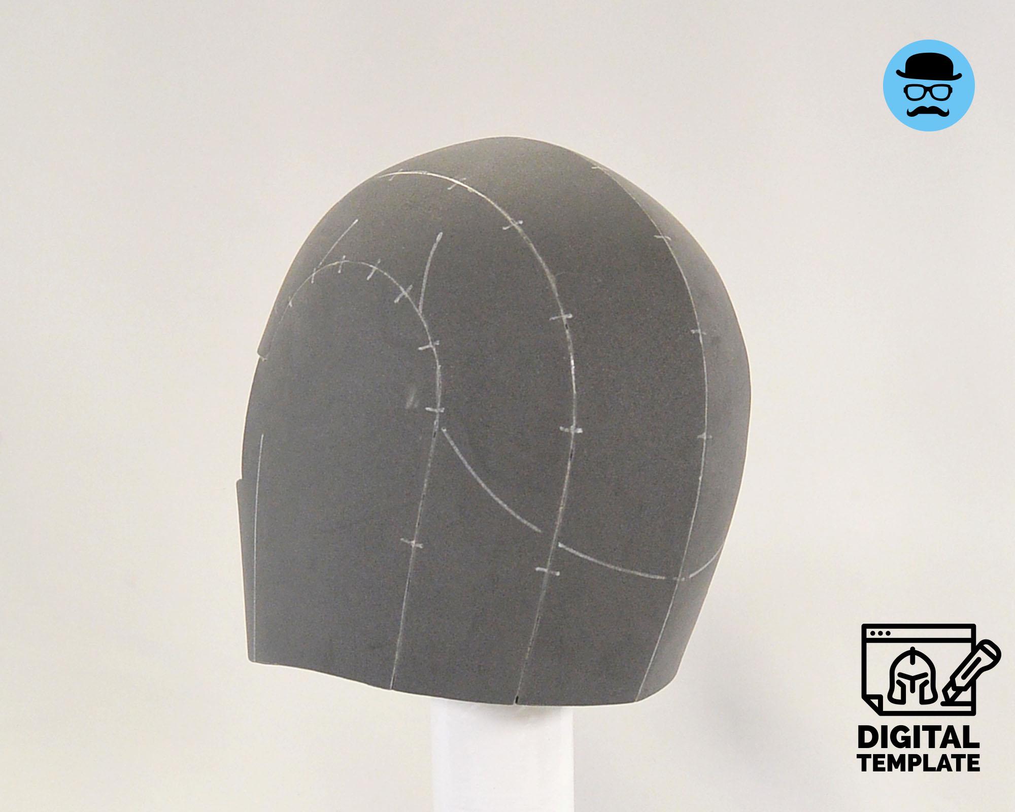 Helmet Pdf Pattern Battle Helmet No.2 - DIY Printable EVA Foam Helmet Pattern for Cosplay ...