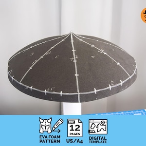 Oriental Hat No.1 - DIY Printable EVA Foam Helmet Pattern for Cosplay, Scalable PDF Template