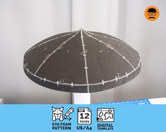 Oriental Hat No.1 - DIY Printable EVA Foam Helmet Pattern for Cosplay, Scalable PDF Template