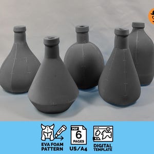 Conjunto alquímico: Patrón imprimible de espuma EVA para cosplay (plantilla PDF escalable)