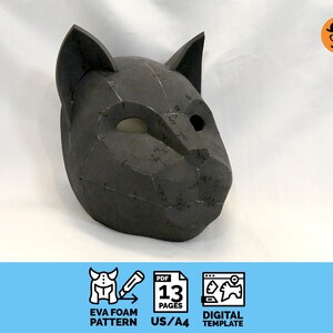 DIY Black Cat Maske - digitales Schnittmuster für EVA Foam
