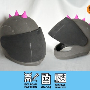 Bikerhelm Nr.1 - DIY druckbares EVA Foam Helmmuster für Cosplay, anpassbare PDF-Vorlage