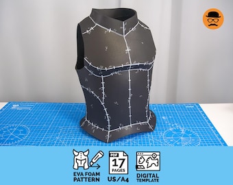 Fantasy-Brustpanzer Nr. 3 – Cosplay-Vorlage aus EVA-Schaum (DIY-Rüstungsbau)