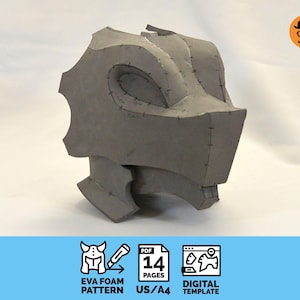Dragon Head 2in1 - DIY Printable EVA Foam Helmet Pattern for Cosplay, scalable PDF template
