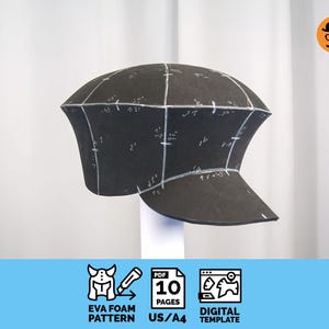 Hat No.4 - DIY Printable EVA Foam Hat Pattern for Cosplay, scalable PDF template