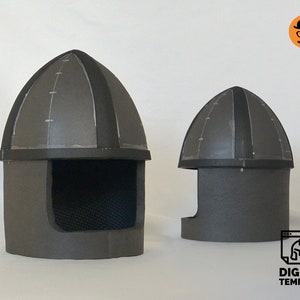 DIY basic knight helmet template for EVA foam & crafting Help Book!