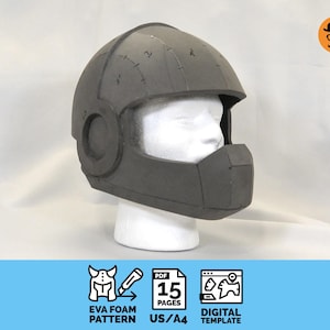 Ranger No.1 - DIY Printable EVA Foam Helmet Pattern for Cosplay, scalable PDF template