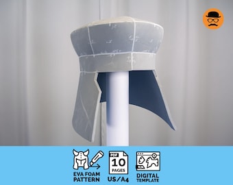 Forgotten King Helmet - DIY Printable EVA Foam Pattern for Cosplay, scalable PDF template