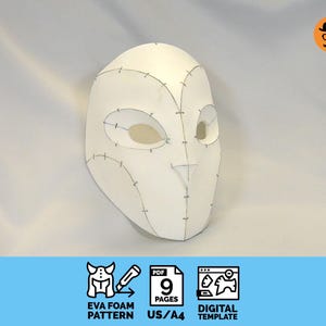 Owl mask: DIY Printable EVA Foam Mask Pattern for Cosplay, scalable PDF template