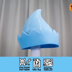 Chapeau d'elfe n°1 - Modèle de casque imprimable DIY en mousse EVA pour cosplay, modèle PDF évolutif