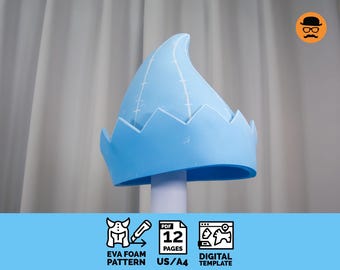 Elf Hat No.1 - DIY Printable EVA Foam Helmet Pattern for Cosplay, scalable PDF template
