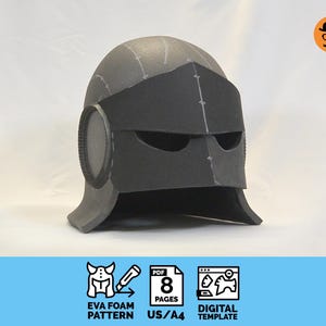 Battle helmet No.1 - DIY Printable EVA Foam Helmet Pattern for Cosplay, scalable PDF template