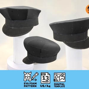 Cappello n. 1 3 in 1: Modelli PDF stampabili fai da te per cappelli in schiuma EVA per cosplay, modello scalabile