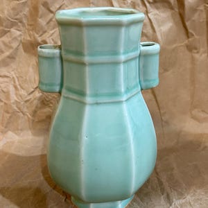 Porcelain Chinese Celadon Vase - Etsy