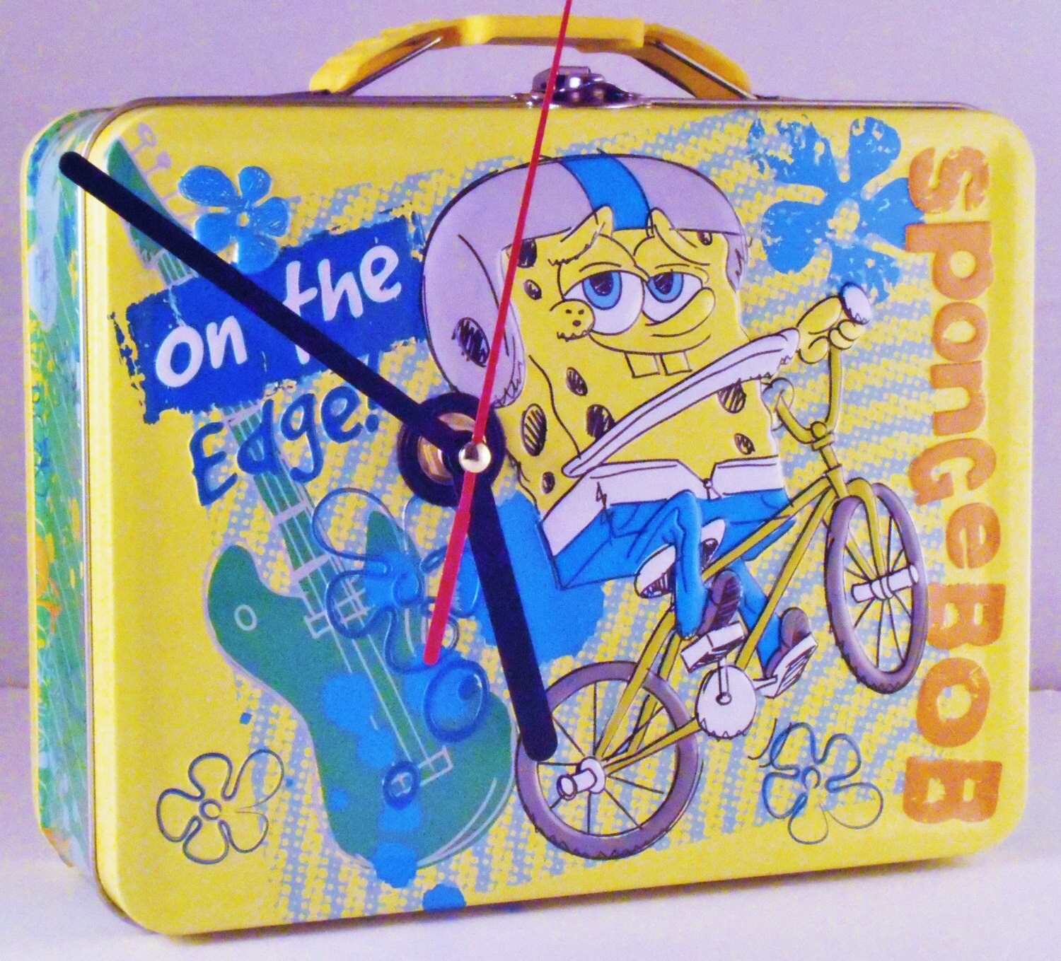 spongebob metal lunch box rare yoga design