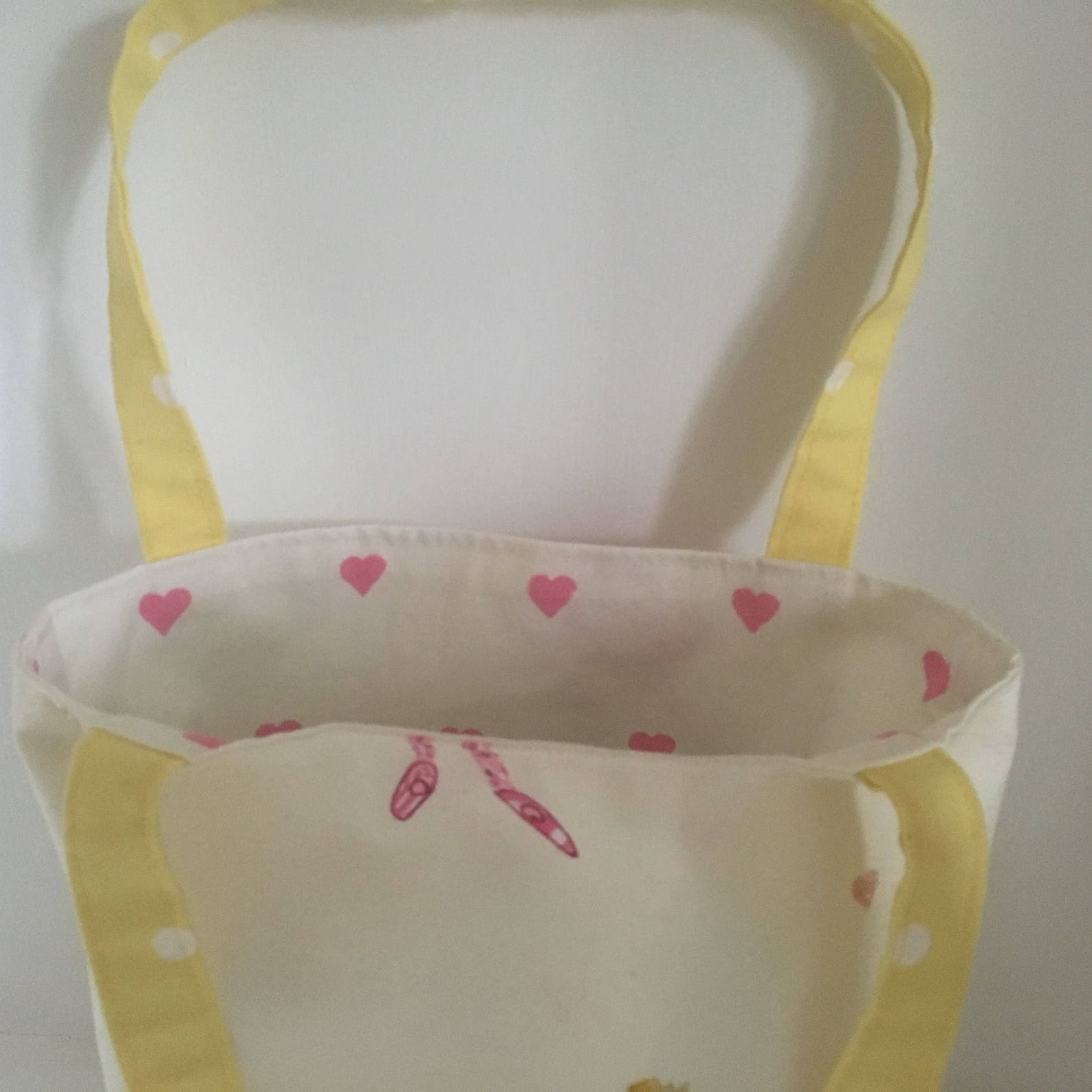 ballet tote bag, dance bag, canvas tote bag, lined