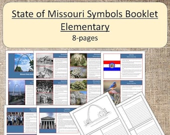 State of Missouri Symbols Booklet Elementary Montessori Homeschool