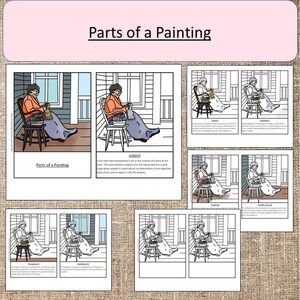 Parts of a Painting Artwork Activity Kindergarten, First Grade Art