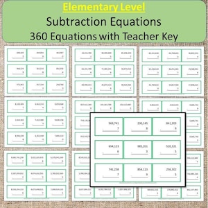 Substriktionsgleichungen Montessori Math Grundschule zu Hause