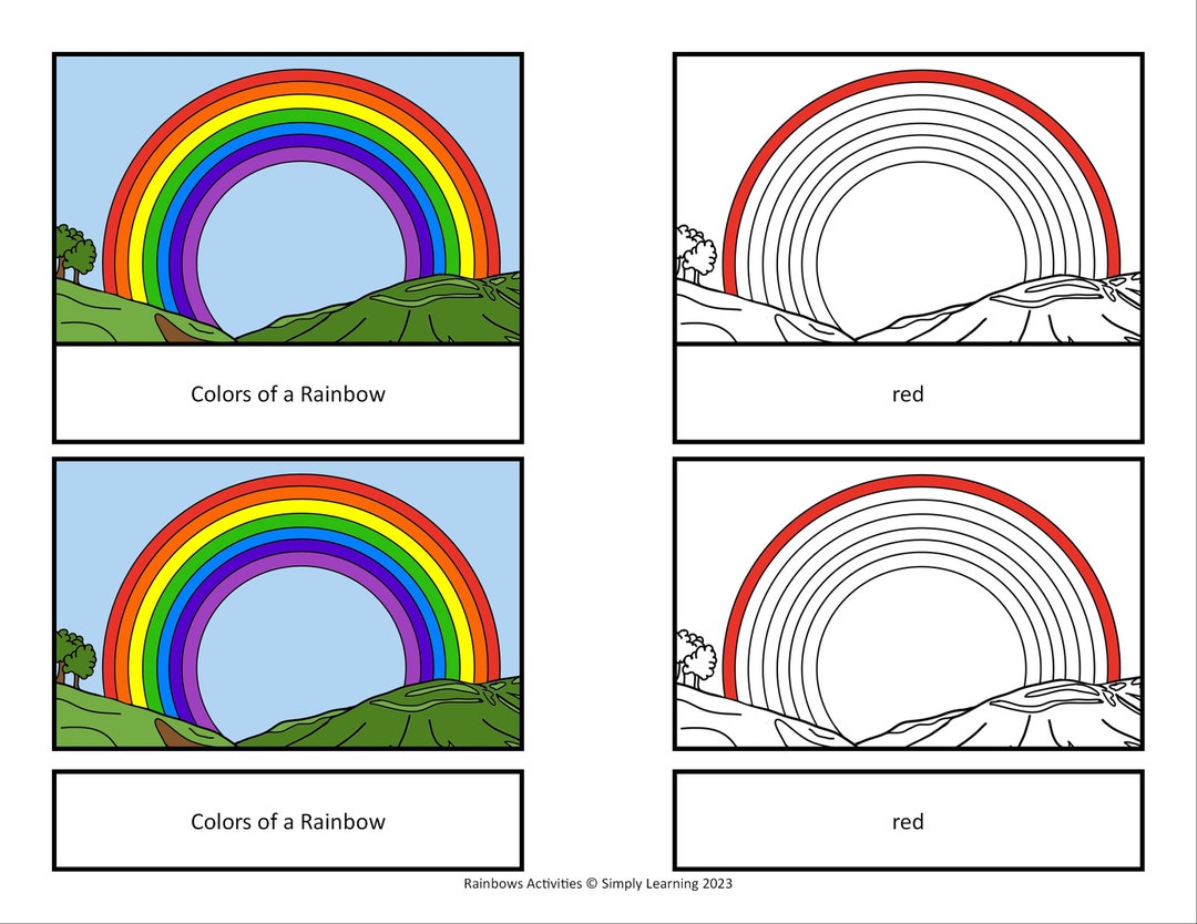 Rainbow Activities Montessori Science Spring Weather - Etsy