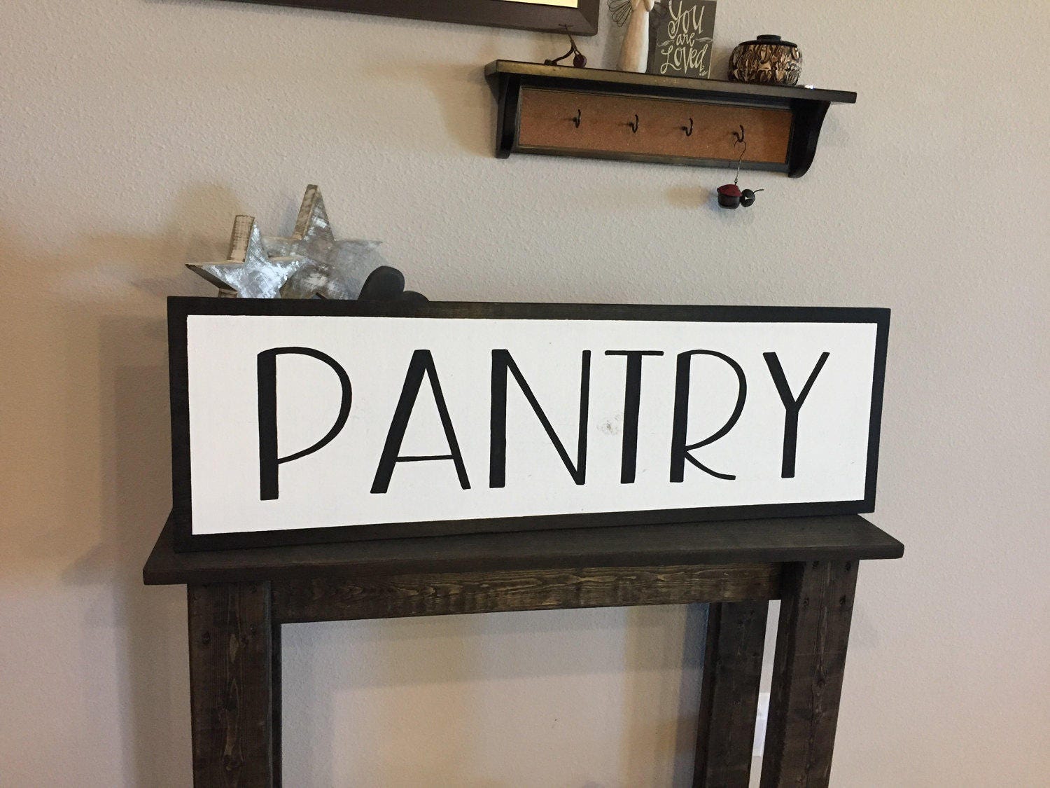 Framed Style Wood Pantry Sign 11x36 Kitchen Etsy