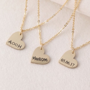 Heart charm necklace, Custom necklace, Personalized Jewelry, Name Necklace, Kids Necklace, Gift for her, Personalized Gifts for Mom