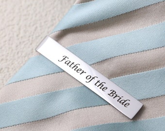 Personalized Tie Clip, Gift for Father of the Bride, Groomsmen Tie Clip, Custom Handwriting Tie Clip, Gift for Dad, Father's Day Gift