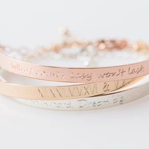 Half Cuff Bracelet,Inspirational Cuff, Engraved Bracelet,Personalized Bracelet,Monogram Bracelet