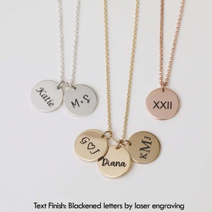 Monogram Disc Necklace: 14k Gold Filled Personalized Initial