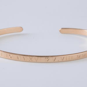 Skinny Cuff Bracelet,Gold, Rose, Silver, Inspirational Bracelet,Engraved Bracelet,Personalized Bracelet,Monogram Bracelet image 6